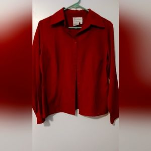 Women's FRED DAVID PETITE, Button up Blouse. Size 10.